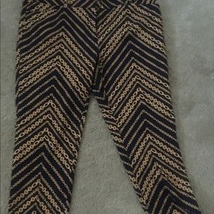 New York & Company Blue and gold link design pants